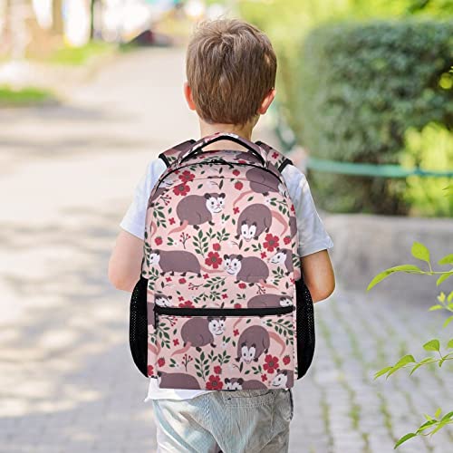 Cute Possum Backpack, 16 Inch Opossum Theme Bookbag with Adjustable Straps, Lightweight, Large Capacity, Durable, School Backpack for Kids Girls Boys2