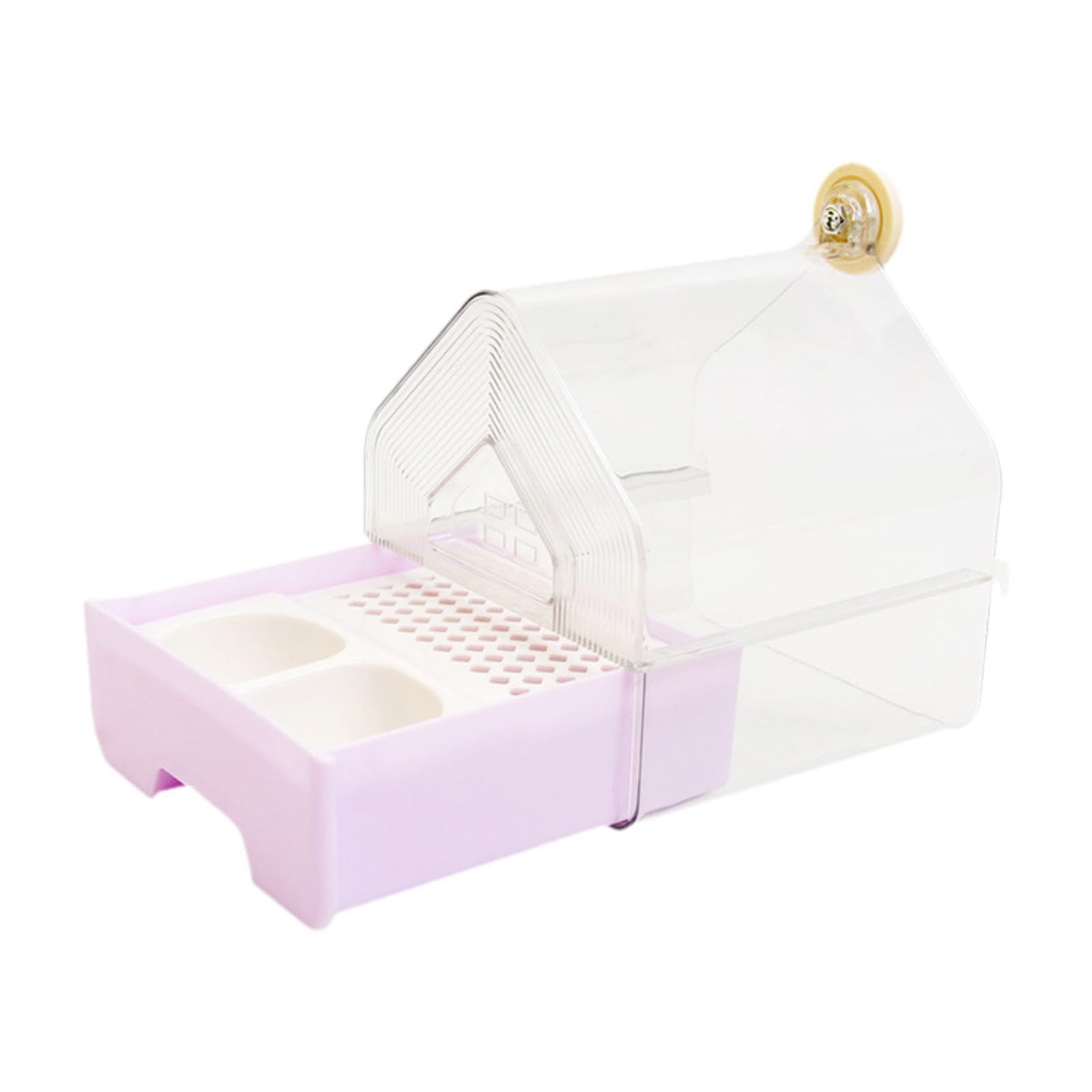 Bain pour oiseaux suspendu violet transparent pour cage