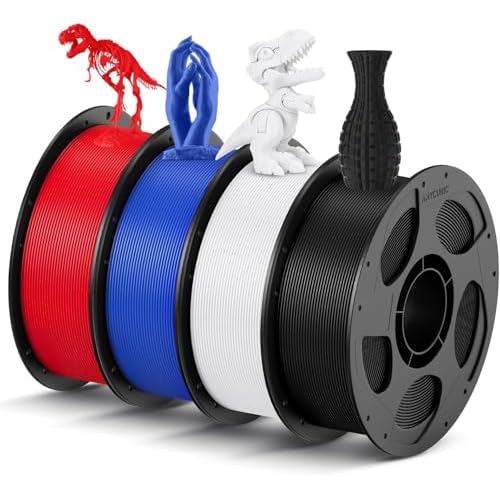 ANYCUBIC Filament PLA de 1,75 mm pour Imprimante 3D, Précision Dimensionnelle +/- 0.02mm, Enroulement Soigné Bobine de 1KG Filament, Argentée Argentée 1kg