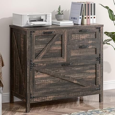 Vabches 4-Drawer Wood File Cabinet Cover