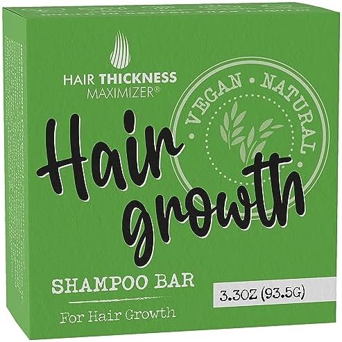 Hair Growth Shampoo Bar with Biotin. Eco-Friendly, No Harsh Chemicals, Color Safe, pH Balanced. Solid Shampoo Bar Equal To 3 Liquid Bottles. Zero Plastic, USA Made, Strengthening & Dry Hair Relief