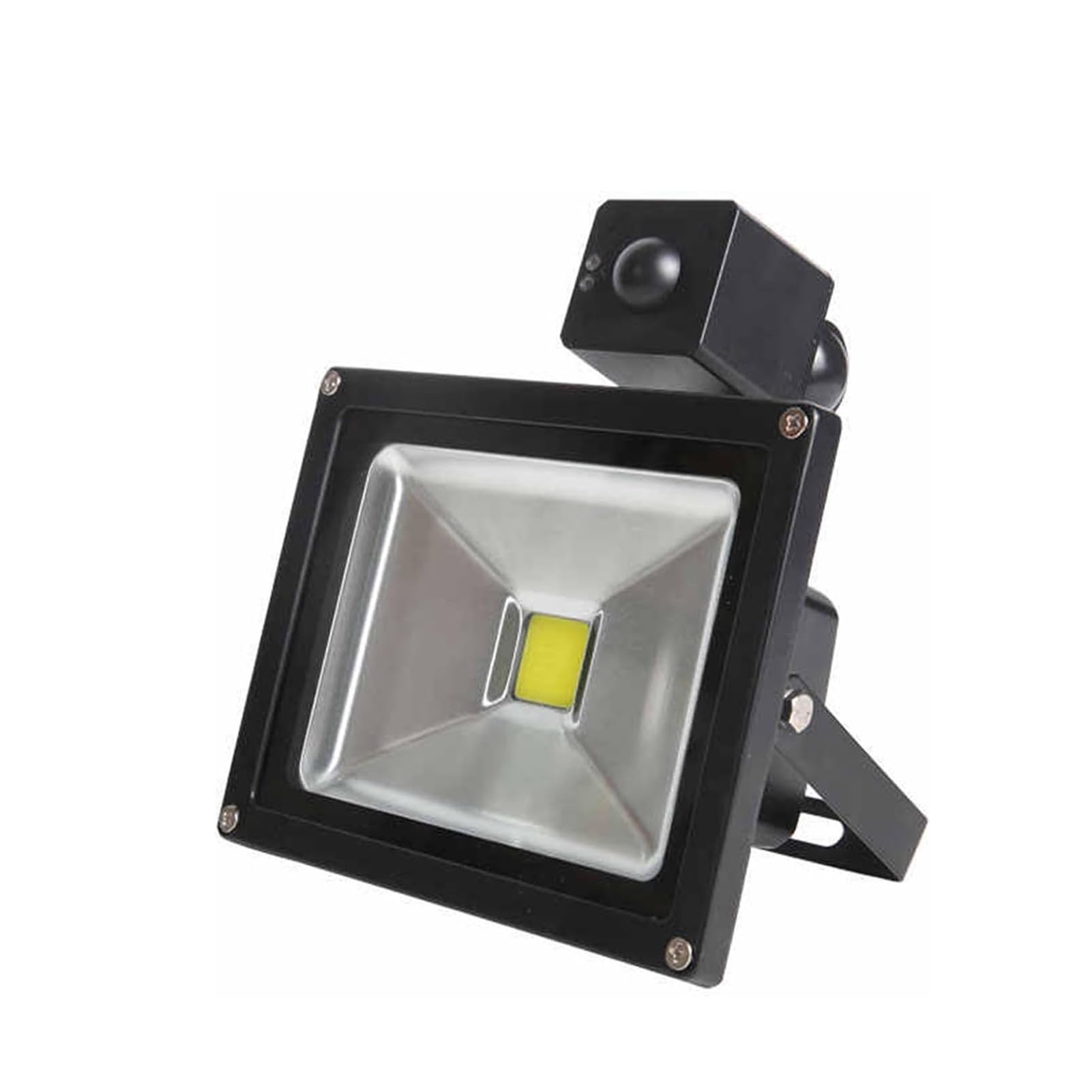 Zewnętrzny reflektor bezpieczeństwa z czujnikiem ruchu, 3000 lumenów, LED 6000K, wodoodporny IP65, światło dzienne, do garażu, ogrodu, korytarza lub podwórza (ciepłe światło, 20 W (220 v))
