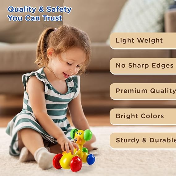 Image of Friction Powered Puppy Dog Toy Car for Toddlers - 360 Flip Stunt Action, 3 Face Expressions, No Batteries Needed - Push and Go Learning Toy Gift for Kids Boys Girls Ages 1-4