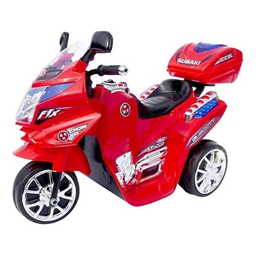 Actionbikes Motors Barn elbil motorcykel C051 elektrisk motorcykel barnfordon (röd)