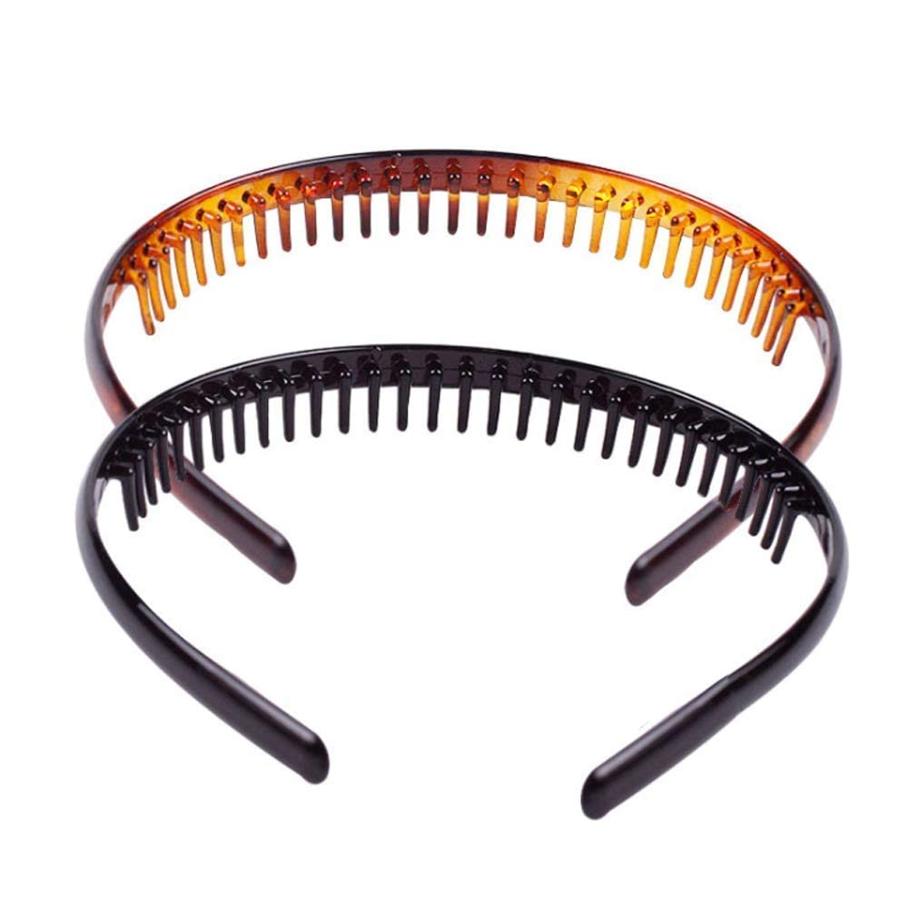 Uva World comb hair band 2 piece Sharks Tooth Zig Zag Hair Band Toothed Headband Alice Band Sports Ladies Mens