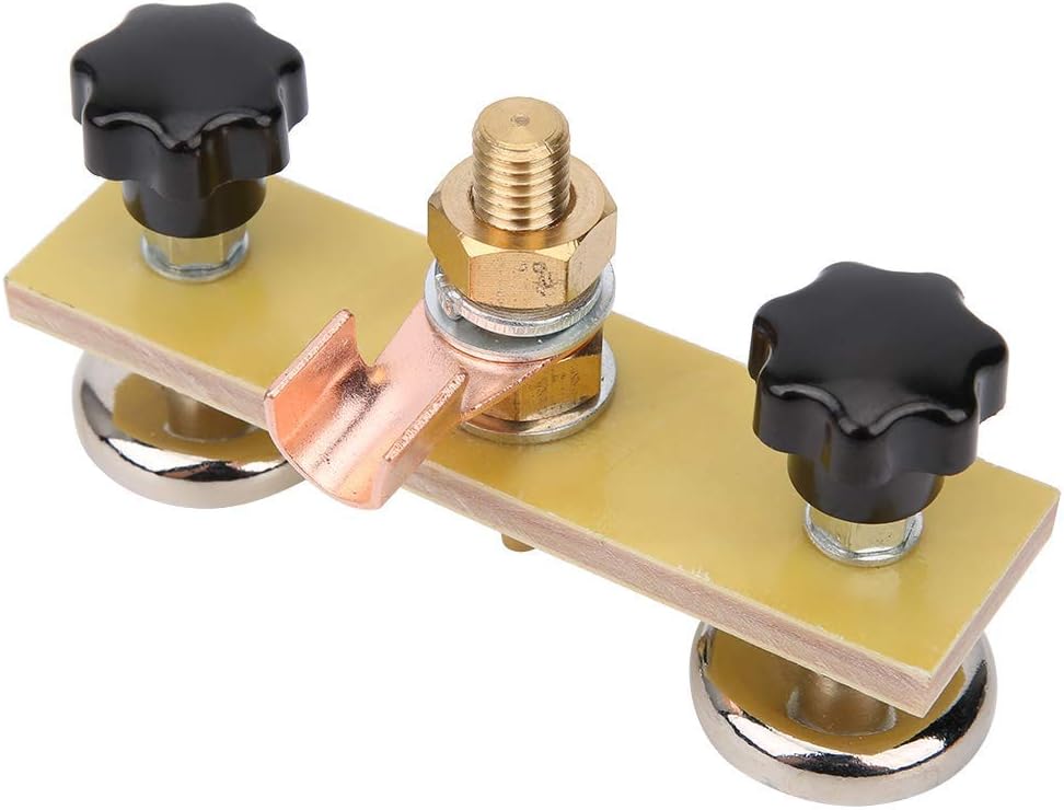 Fafeicy Double Headed Welding Magnetic Head, Gold Welding Clamp with Magnet Suction Cup