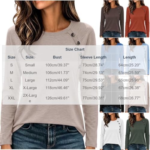 Fall Tops for Women 2026 Trendy Crewneck Long Sleeve Pullover Cozy Casual - image 5