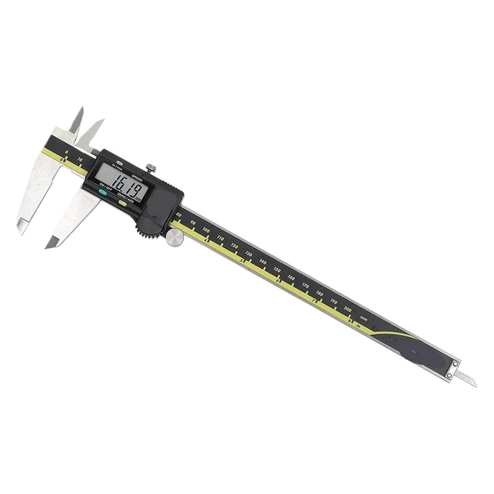 Calibrador Digital absoluto Vernier 500-196-20, Material de Acero Inoxidable/Sistema métrico, 6 Pulgadas, Rango de medición de 0 a 150 mm, precisión de ±0,001 pulgad,300mm (500-193-20)
