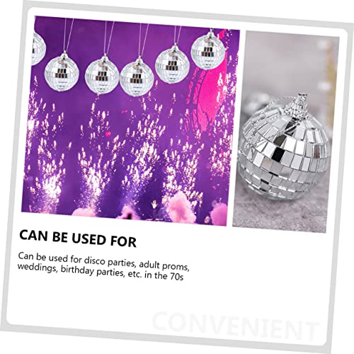 OSALADI - 6 bolas espejadas reflectantes para decoración de bodas, escenarios, discotecas y fiestas, esferas de vidrio para celebraciones y fondos fotográficos miniatura 6