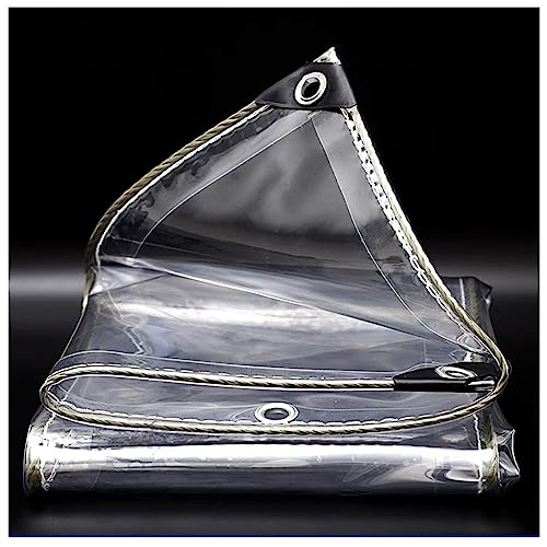 Lona transparente de PVC 400g/m² de 3x5m con aislamiento impermeable y antiviento