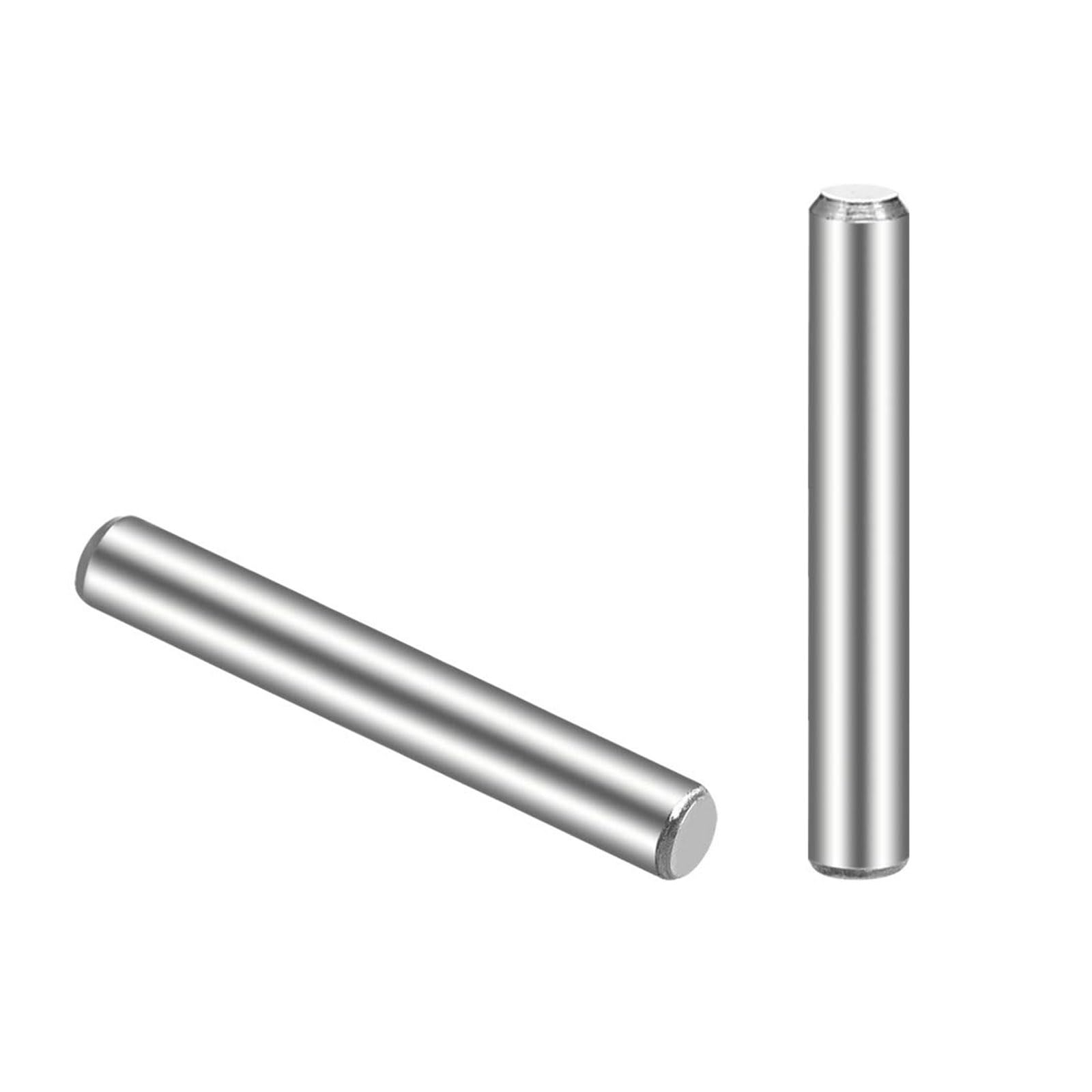TOP-VIGOR 25Pcs 3mm x 20mm Dowel Pin Shelf Support Pegs, 304 Stainless Steel Cylindrical Shelf Support Pin Fasten Elements Silver Tone