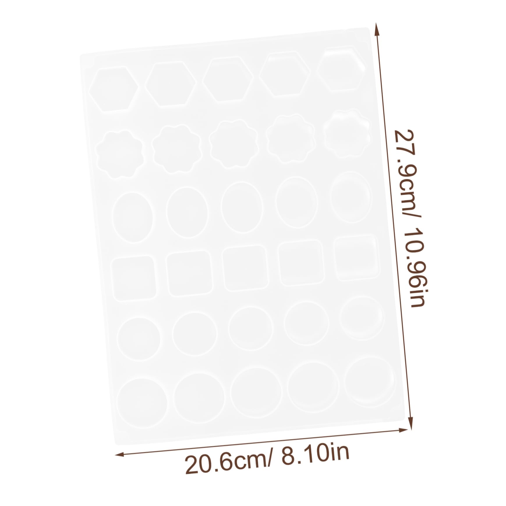 Gogogmee 30 Piece Geometric Wax Seal Mold Silicone Molding for Seals DIY Craft Tool