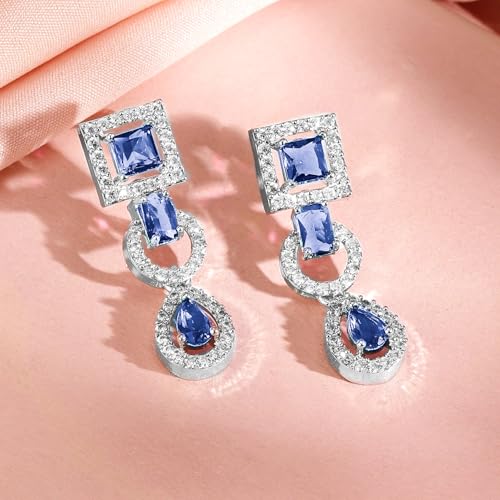 Image of Rubans American Diamond Zirconia Necklace Set Stylish Jewellery Gift for Women & Girls