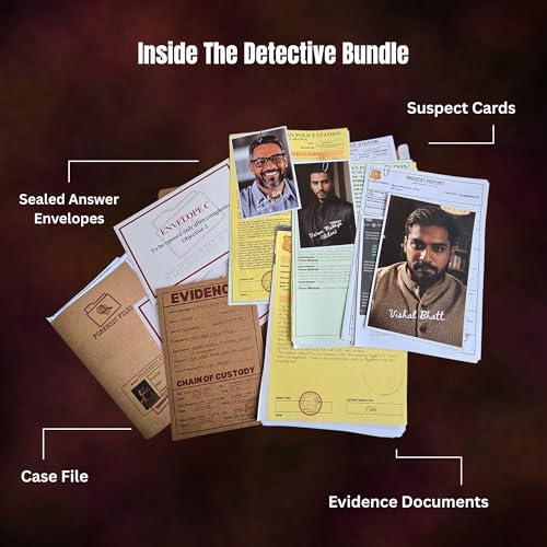 Image of Forensic Files BE A Detective, Solve A Realistic CASE - The Bollywood Premiere Night | Unsolved Cold Case Files | Crime Story Puzzle Game | Brain Games | Clues Evidences | Murder Mystery Board Game