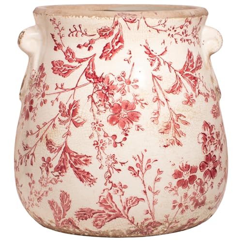Antique Ceramic Planter & Vase for Home Decor Rustic Farmhouse Flower Pot