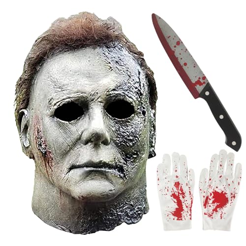 MxsFrundel 3 Pezzi per Maschera Michael Myers Set, Maschera Halloween