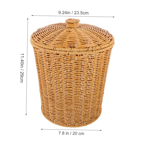 Panier couvercle osier en PP rigide et stable pour un rangement durable