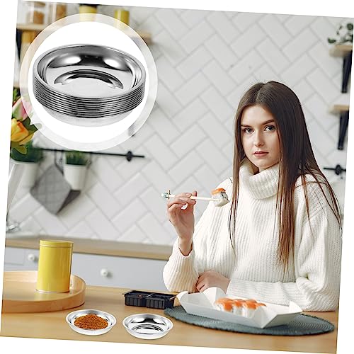 GAXIRE 10Pcs Piatto in Acciaio Inox Set di Piatti