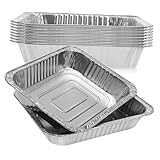 Cabilock 10Stücke Aluminiumfolienpfannen Einweg Lebensmittelbehälter Für Grill Und Backen Und Hitzebeständig Für Aufläufe Und Lasagne Für Einsatz