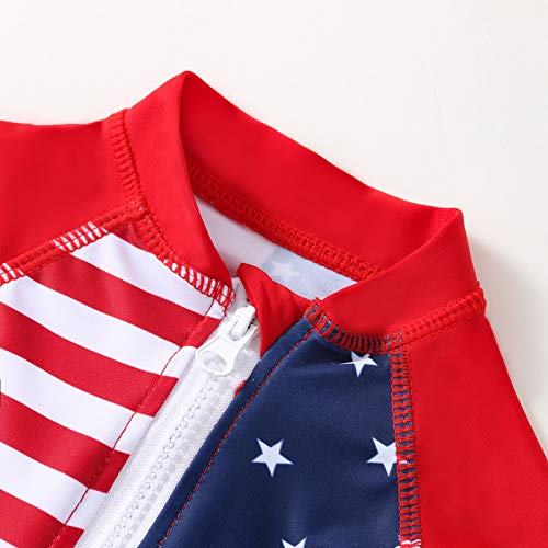 Yirongwang Baby Toddler Boys Girls Swimsuit One Piece Swimwear Bathing Suit Rash Guard With Zipper Short Sleeve 3-24 Months #TOP1