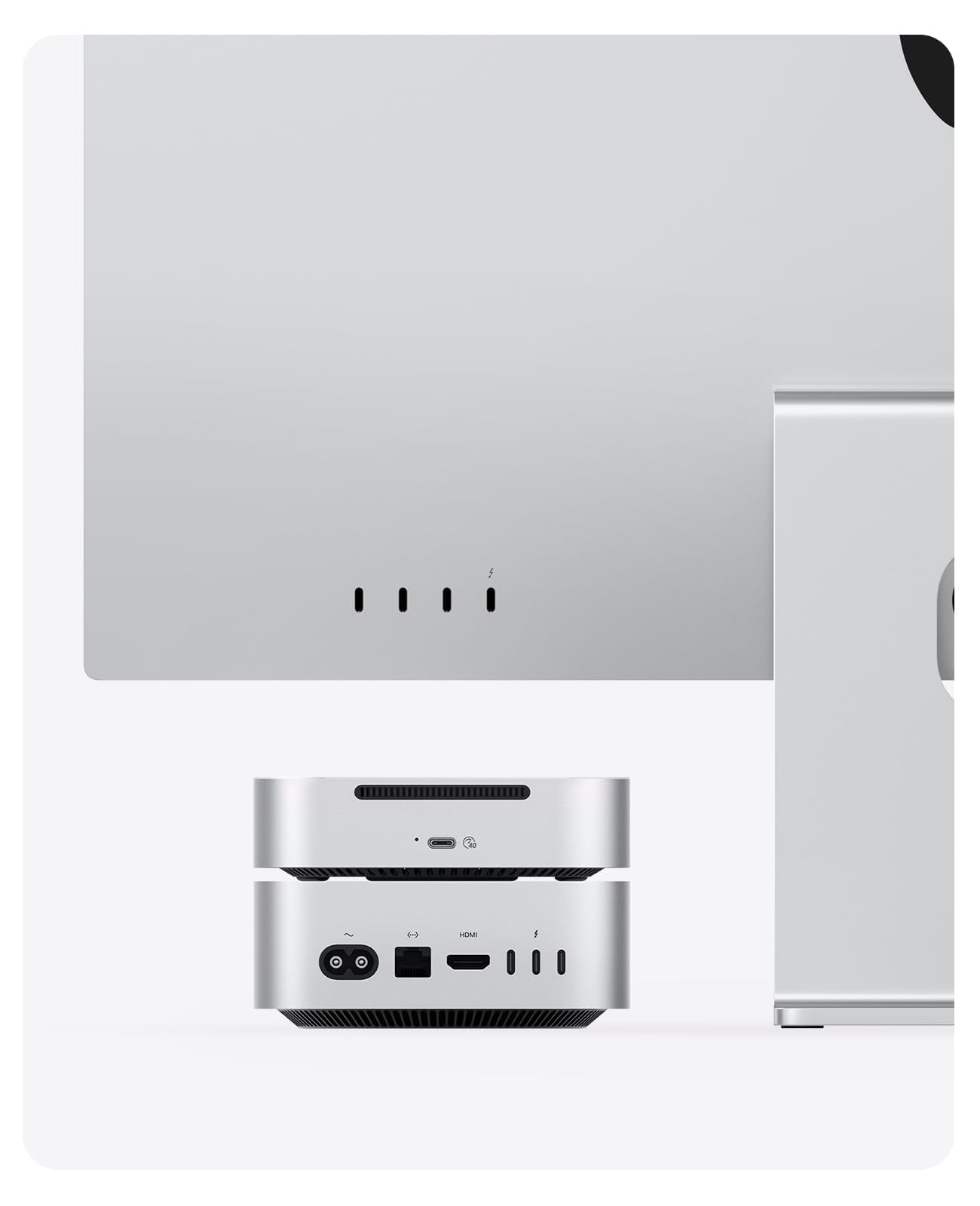 ORICO MiniMate 1TB Extreme SSD per Mac mini M4/M4 Pro, 40Gbps SSD Portatile In Alluminio, Compatibile con Thunderbolt 4/3/USB4, Argento M4T4