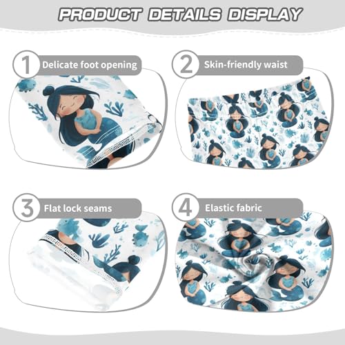 Girls Leggings Mermaid Ocean Soft Toddler Leggings for Girls Kids Pants Size 4T-10T3