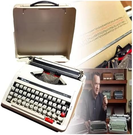 Vintage Portable Manual Typewriter - Classic Retro Writing Machine for Writers, Twin Spool Design, Ideal for Home Office, Collectors & Creative Projects