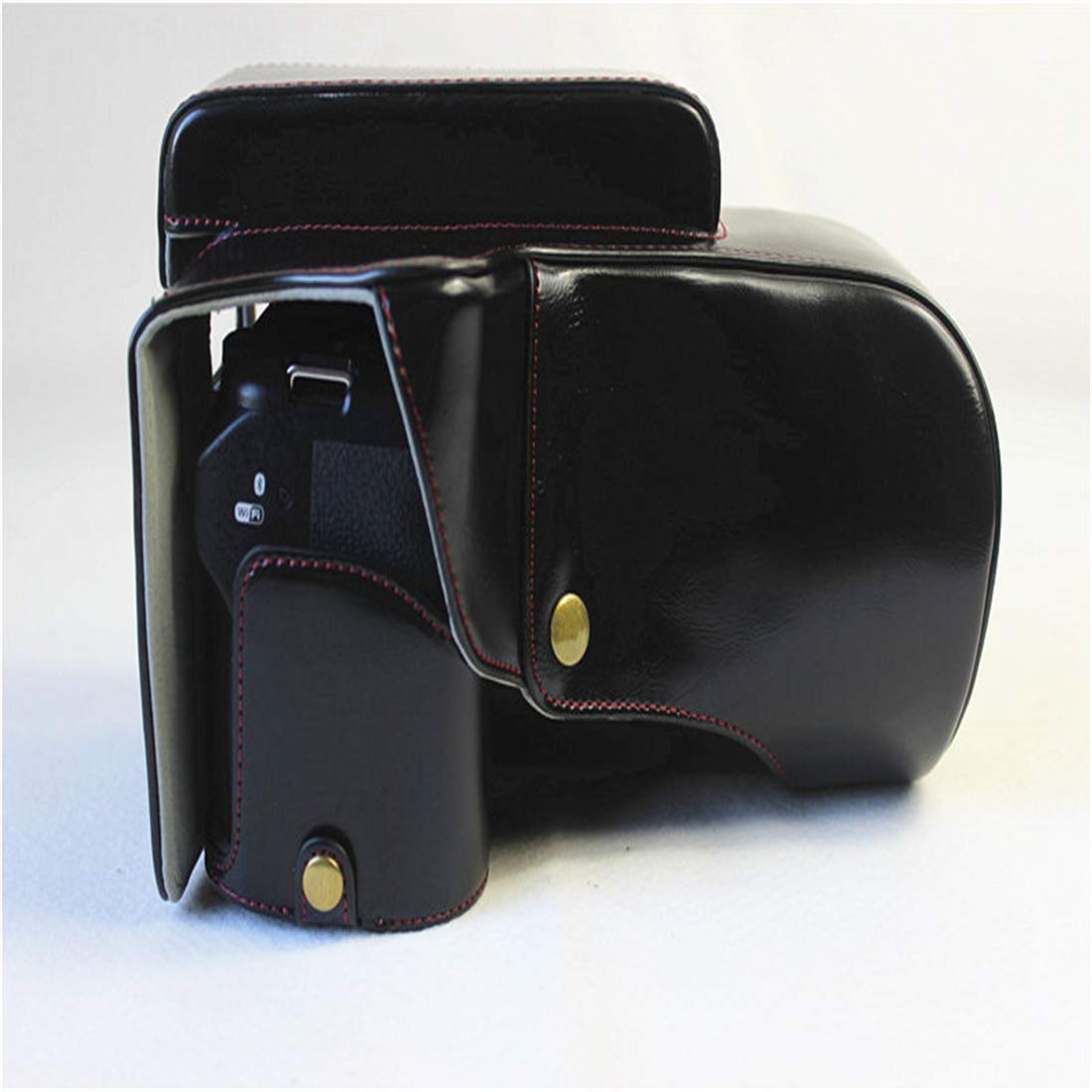 Classica borsa da fotocamera in pelle PU vintage, borsa per fotocamera per fotocamera P1000 applicarsi a uomini e donne,Marrone