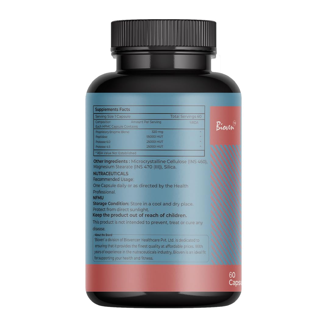 Protease Peptizyde Plus 60 Veg Capsules | Digestive Enzyme Blend with Peptidase & Protease | Supports Protein, Casein & Gluten Digestion — Amazon image 2