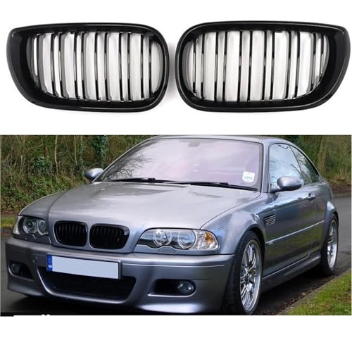 Parrilla de parachoques delantero ABS para BMW Serie 3 E46 Sedan Facelift 2001-2005 6