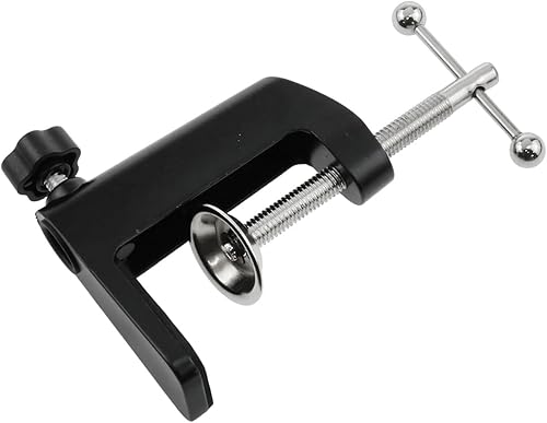 Miniatura 3 de AYLIFU Soporte voladizo de montaje de luz de escritorio de aleación de aluminio negro con tornillos ajustables para brazo de micrófono y lámpara