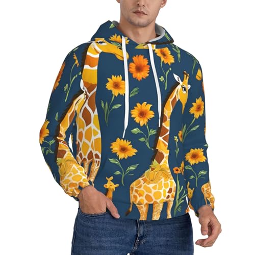 Sweat à capuche homme imprimé girafe pour rester stylé sans avoir froid