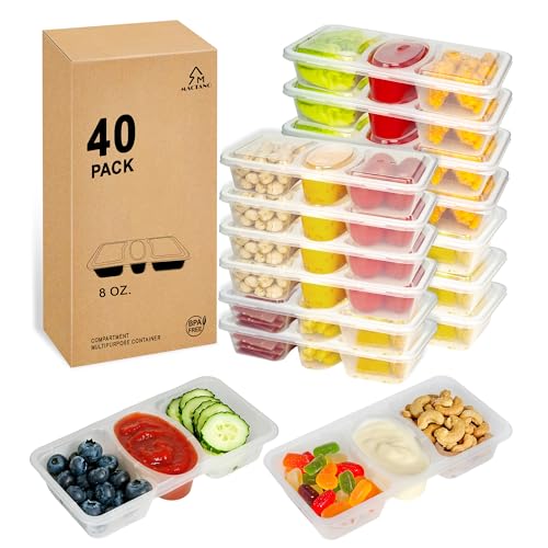 MACTANO 8 OZ Reusable Snack Containers with Lids, New 3...