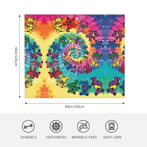 Couverture flanelle ours dansant Halloween 152x127cm légère et douce