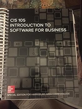 Spiral-bound CIS 105 Introduction To Software For Business Book