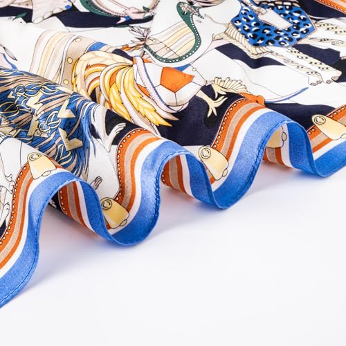 Mulberry Silk Scarfs Small Square Scarfs for Women 21" x 21" Lightweight Square Satin Head Scarf Neck Scarves4