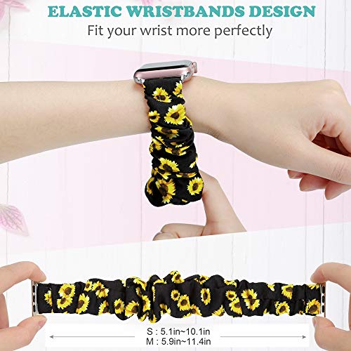 Image of Greatfine Scrunchie Band Compatible with Apple Watch Bands 38mm 40mm 41mm 42mm 44mm 45mm 46mm 49mm Women, Elastic Scrunchie Watch Strap for iWatch Watch Series 11 10 9 8 7 6 5 4 3 2 1 SE 3 2 Ultra 3 2