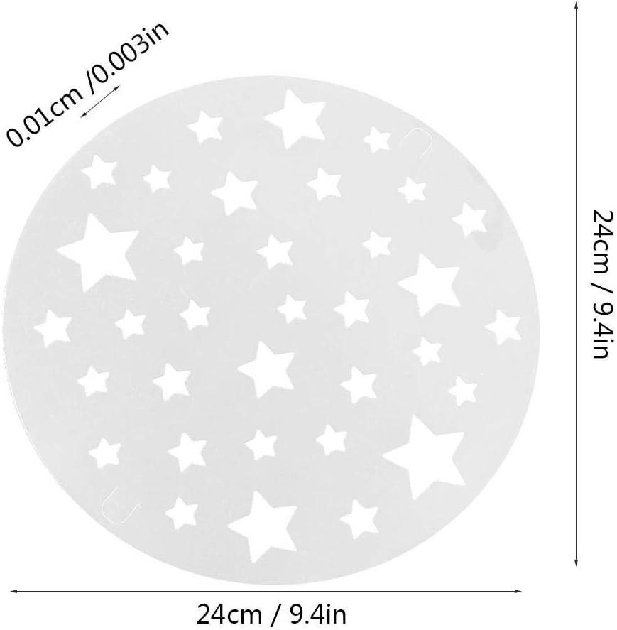 Fdit 5PCS Plastic Baking Tool Cake Stencils Decorating Cake Spray Stencil Template Cake Decorating Tools for Birthday Wedding Cake Decoration
