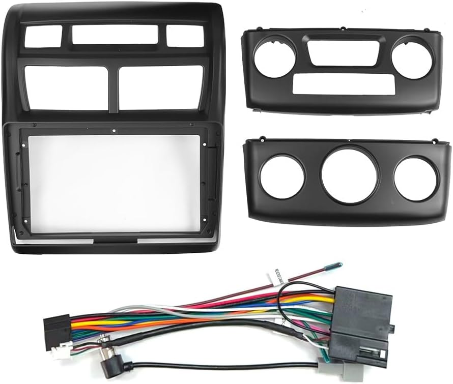 9" Car Stereo Navigation FM Radio Mounting Frame Bracket with Wiring Harness Compatible with Kia Sportage 2007 2008 2009 2010 2011 2012 2013 MT/at