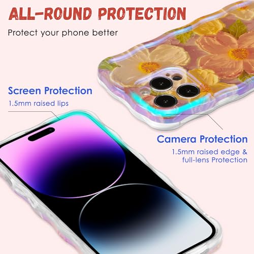 Coque iPhone 14 Pro Max fleur antichoc pour éviter les rayures - 3