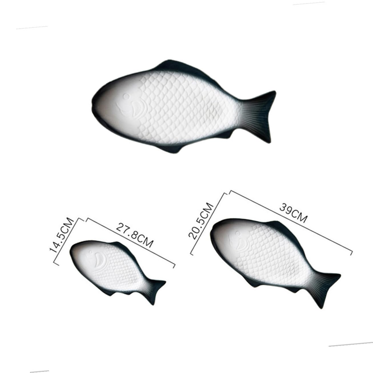 Gadpiparty Plato de Cerámica Multiusos Forma de Pez para Servir Aperitivos y Comidas Adecuado para Reuniones Familiares y Restaurantes Reuniones Familiares y Restaurantes