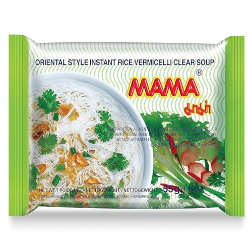 MaMa Oriental Style install noodles Clear Soup 3 different types of noodles (Flat Noodle, Rice Vermicelli, and Chand Noodle) 3 Flavor, 10 bags each Flavor, a total of 30 bags