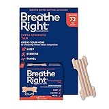 Nasal Strips by Breath Rightt | Extra Strength | Tan | Drug-Free Snoring Solution & Nasal Congestion Relief Caused by Colds & Allergies | 72 Count Pack of 1
