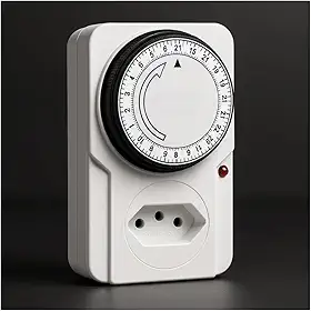 Timer Temporizador Analógico 110/220v Piscina Aquário Bombas Programável com Tomada Elétrica e Controle de Tempo