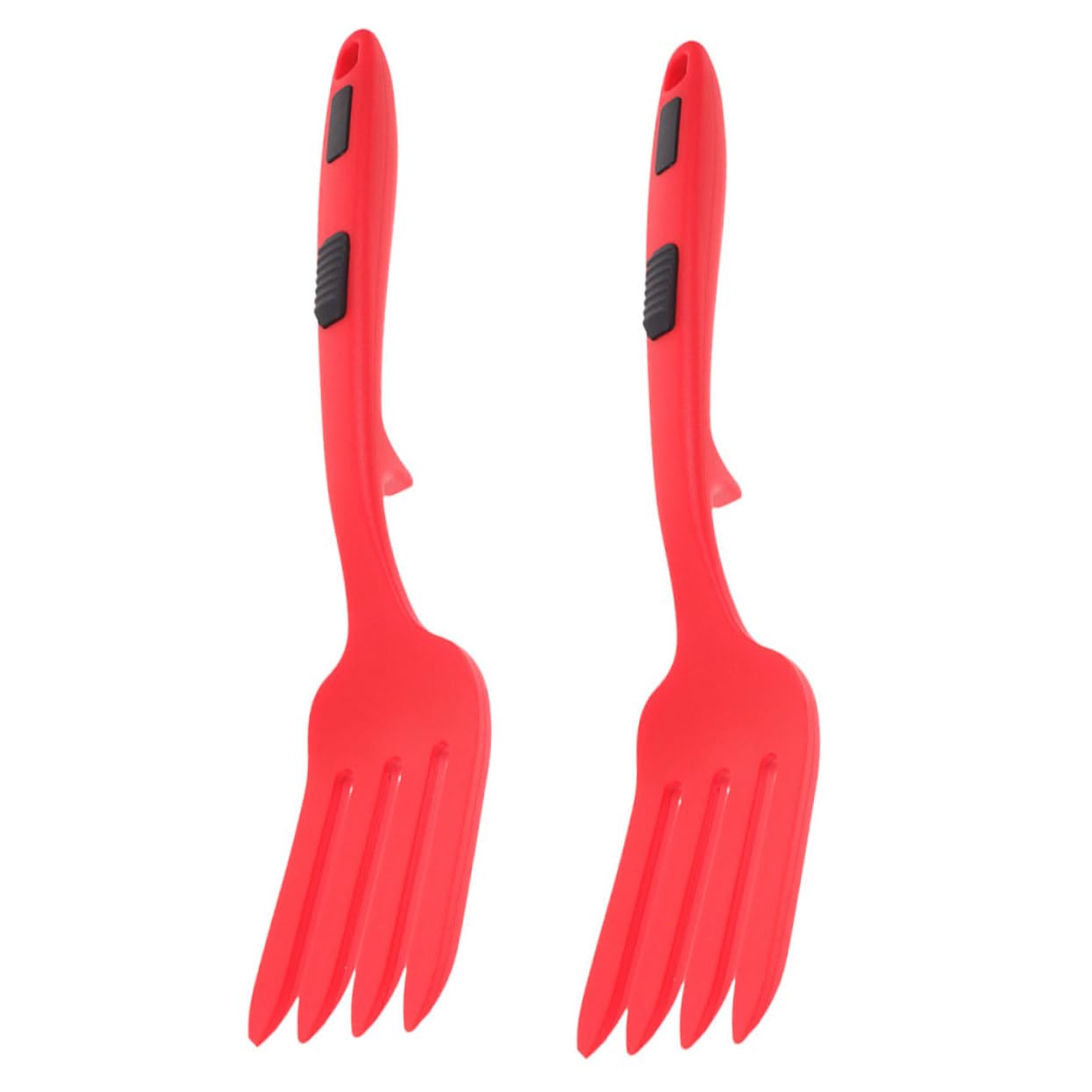 Alipis 2Pcs Silicone Cooking Fork Flexible Heat Resistant Utensils for Convenient Cooking Nonstick Food Forks for Home Kitchen Restaurant and Camping