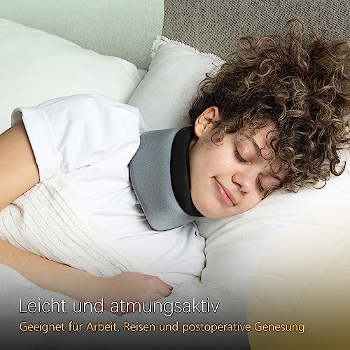BraceUP Halskrause – Weiche Nackenstütze für Schmerzlinderung, Schlafen & Haltungskorrektur, Verstellbares Halsband für Nackenstabilisierung & Entlastung