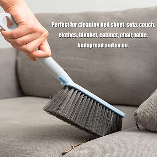 Image of Soft Cleaning Brush Hand Broom for Car /Bed /Couch /Draft /Garden /Furniture /Clothes Bedspread Carpet Cleaning Brush, Hotel Family Trip Easy Use for Showers, Bathtubs,Kitchens White (Pack of 2)