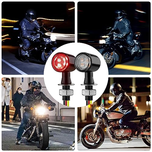 direção dianteiros para motocicleta, 2 peças luz indicadora seta traseira para motocicleta, volta co