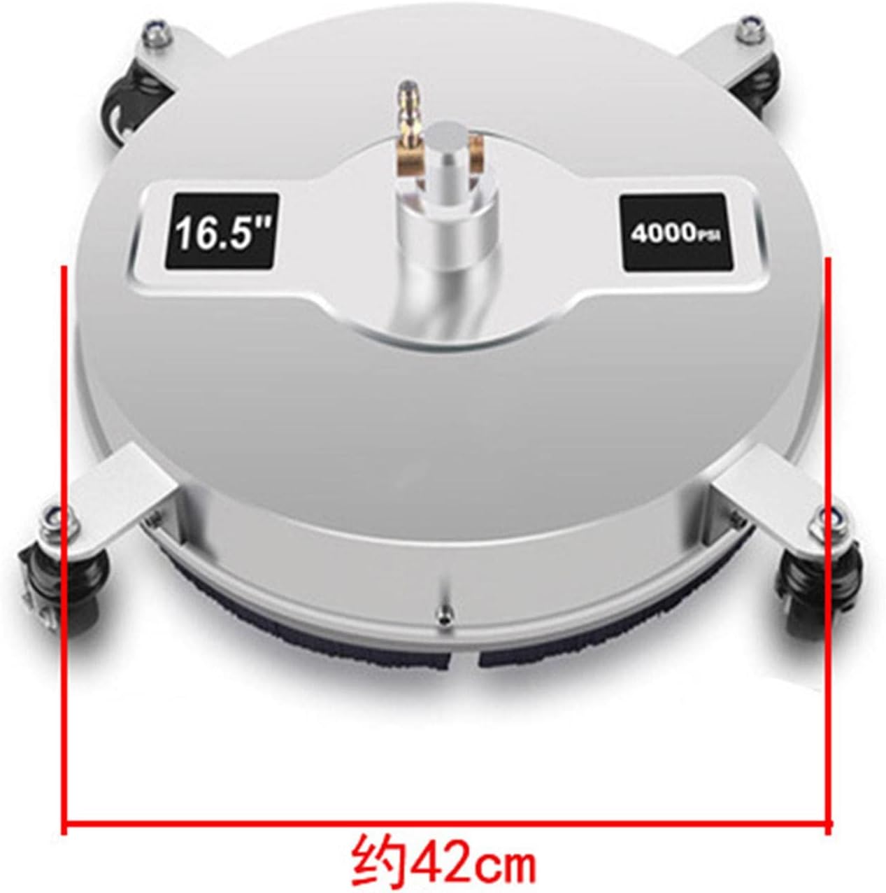 P Prettyia 16.5インチ 高圧洗浄機 平面洗浄機 ステンレススチールハウジング 4000 PSI 省力表面洗浄機 屋内パ