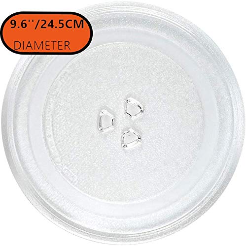 KONIBN Microwave Plate Replacement 9.6" / 24.5cm Microwave Glass Plate/Microwave Glass Turntable Plate